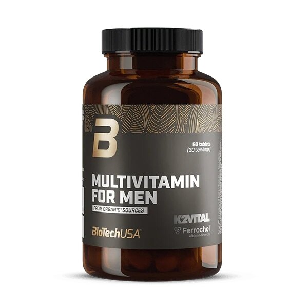 Витаминно-минеральный комплекс BioTech from Organic Sources Multivitamin for Men, 60 таблеток для мужчин