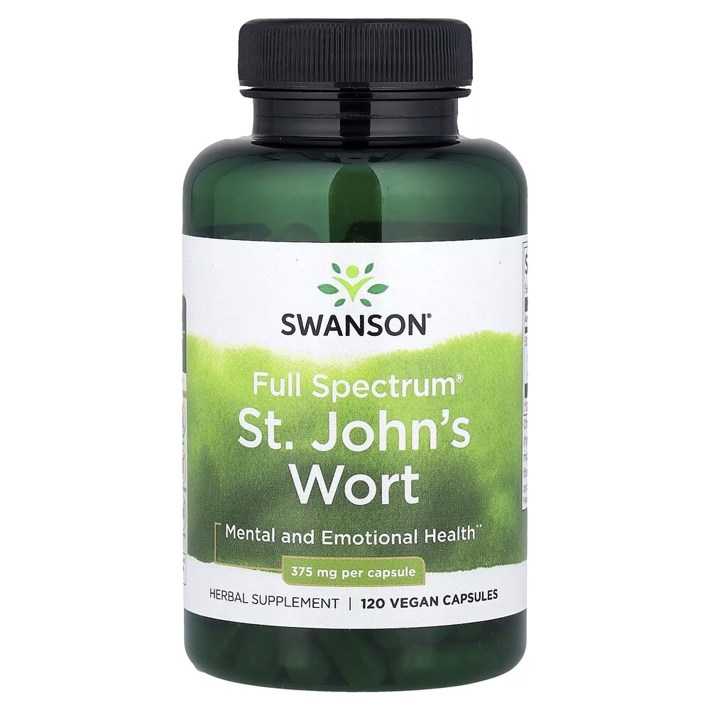 Звіробій продірявлений Swanson St. John's Wort 375 mg, 120 вегакапсул