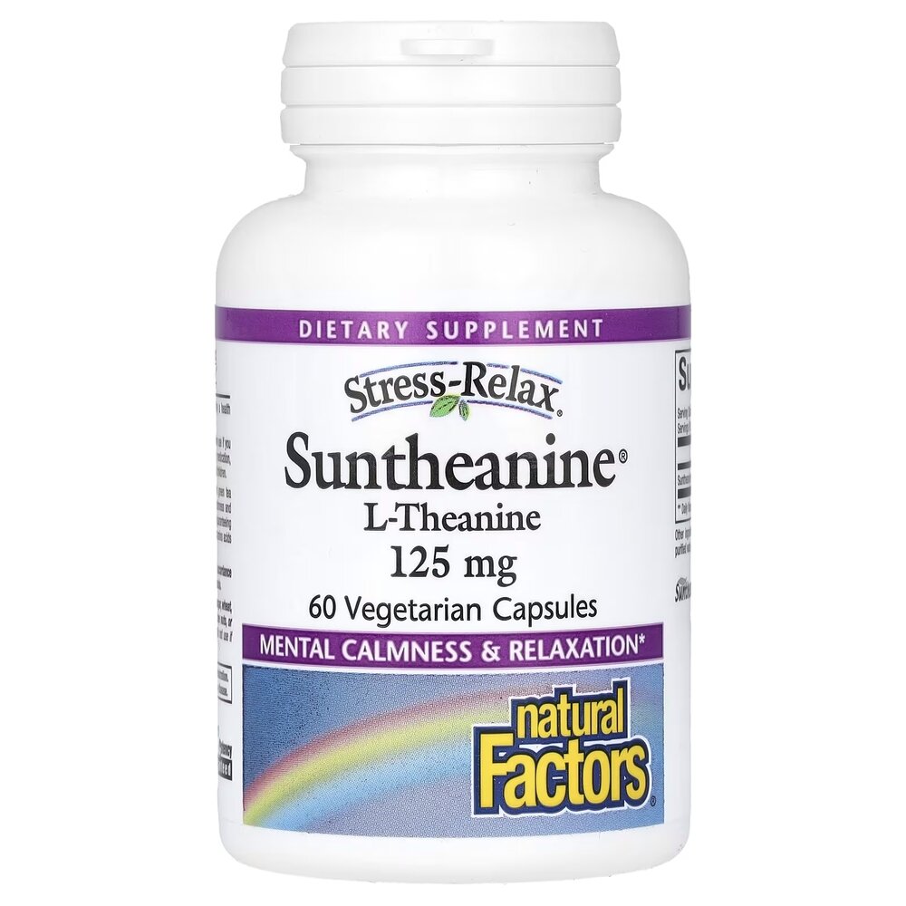 Теанін Natural Factors Stress-Relax Suntheanine L-Theanine 250 mg, 60 вегакапсул