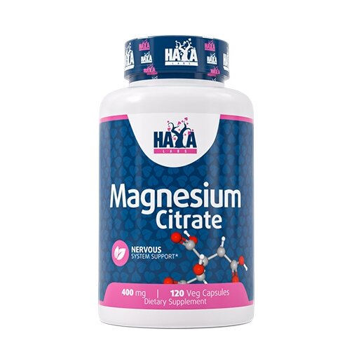Цитрат магнію Haya Labs Magnesium Citrate 400 mg, 120 вегакапсул