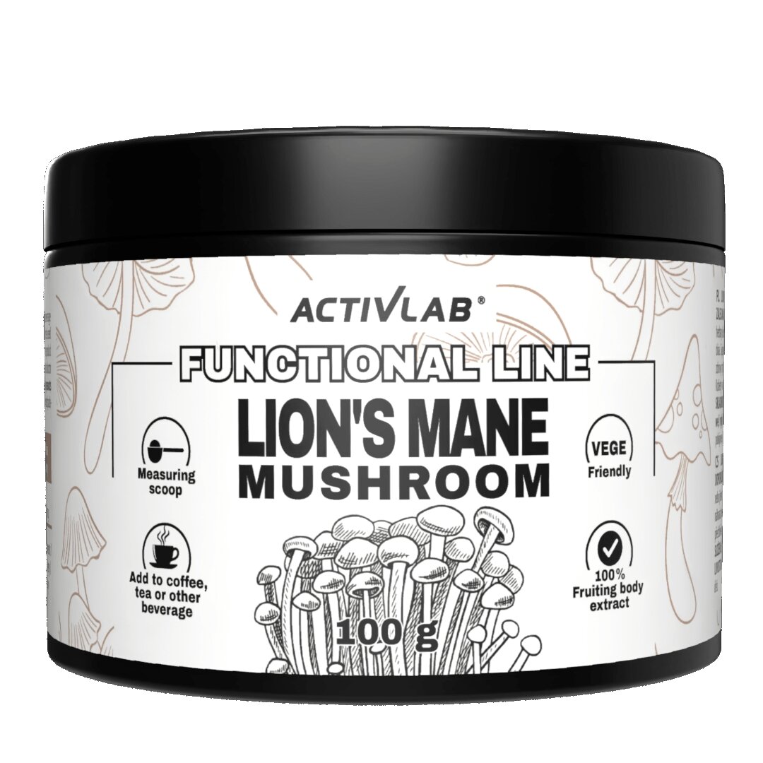 Їжовик Гребінчастий ActivLab Lion's Mane Mushroom, 100 грам