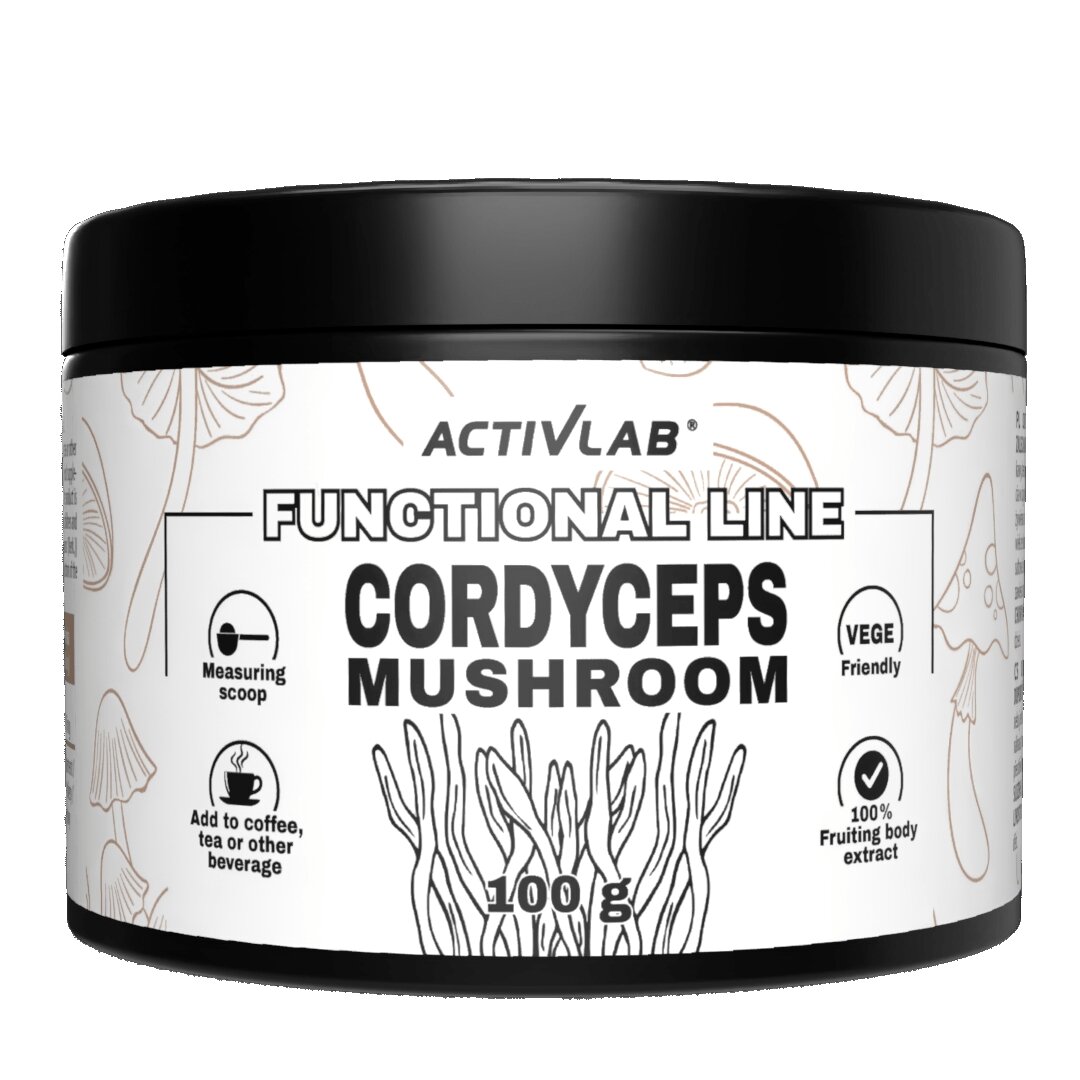 Экстракт гриба китайского кордицепса ActivLab Cordyceps Mushroom, 100 грамм