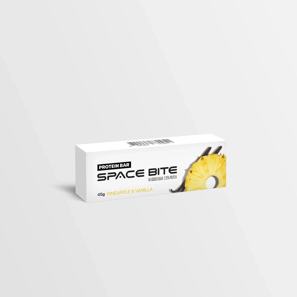 Блок батончиков Spacefood Space Bite Protein Bar, 10*45 грамм - Ананас-ваниль. Фото 2