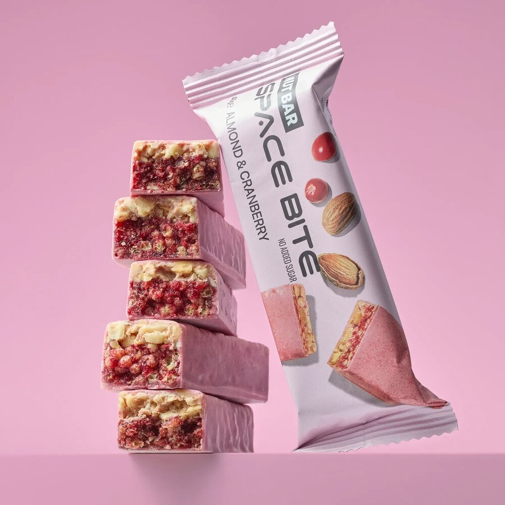 Блок батончиков Spacefood Space Bite Nut Bar, 10*40 грамм - Клюква-миндаль. Фото 2