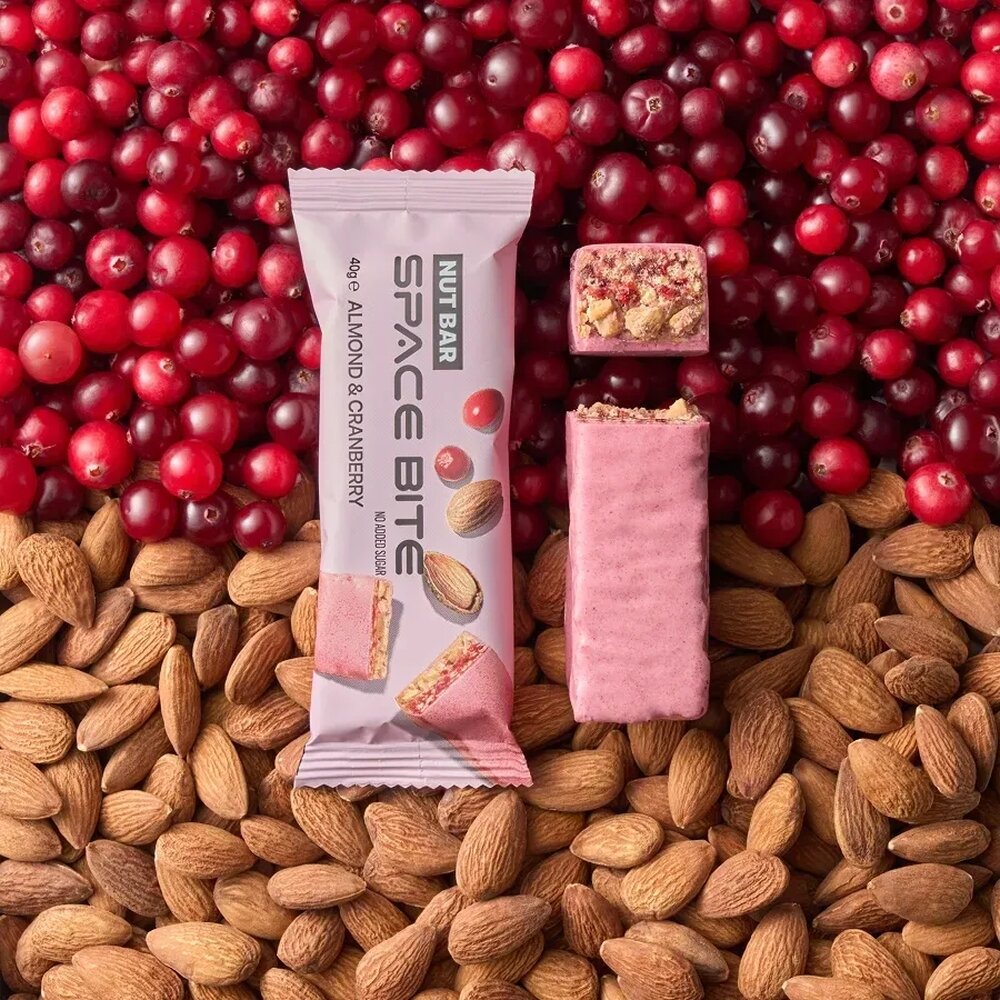 Блок батончиков Spacefood Space Bite Nut Bar, 10*40 грамм - Клюква-миндаль. Фото 4