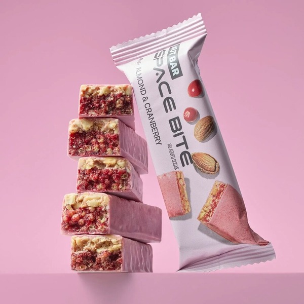 Блок батончиков Spacefood Space Bite Nut Bar, 10*40 грамм - Клюква-миндаль. Фото 2
