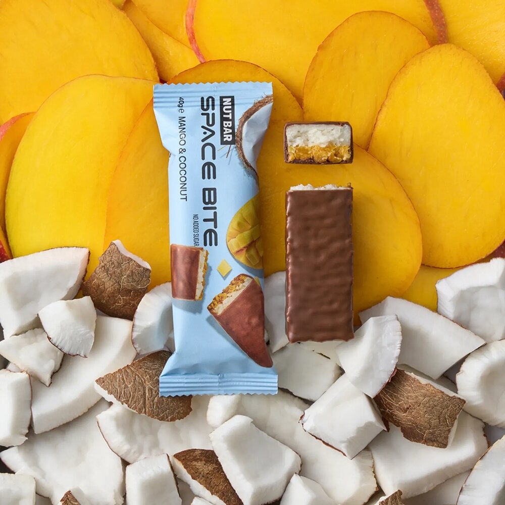 Блок батончиків Spacefood Space Bite Nut Bar, 10*40 грам - Кокос-манго. Фото 4