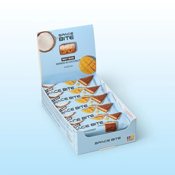 Блок батончиків Spacefood Space Bite Nut Bar, 10*40 грам - Кокос-манго