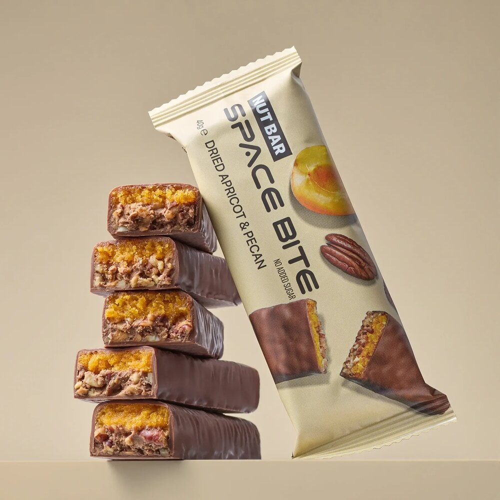 Блок батончиков Spacefood Space Bite Nut Bar, 10*40 грамм - Курага -пекан. Фото 3