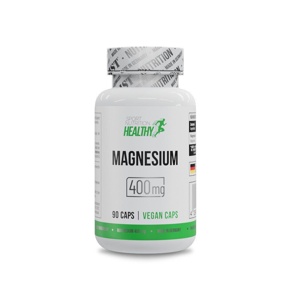 Магний Healthy Magnesium 400 mg, 90 вегакапсул для поддержки нервной системы