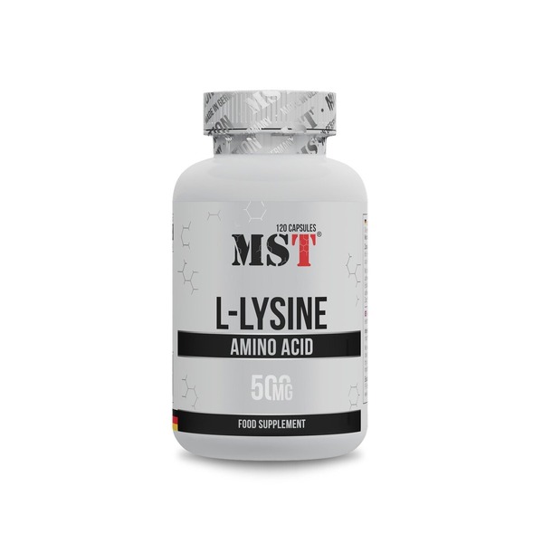 Лізин MST Nutrition L-Lysine, 120 капсул для підтримки імунної системи