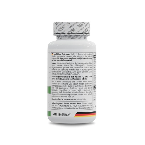 Комплекс підтримки імунної системи MST Nutrition Immune Complex, 60 капсул. Фото 3