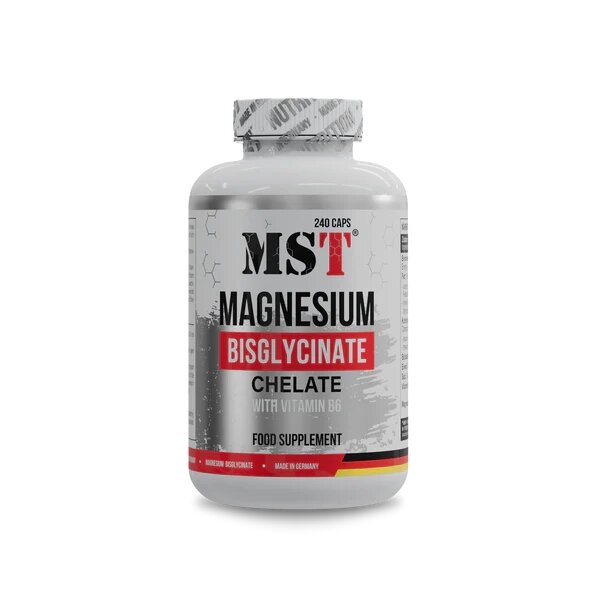 Бисглицинат магния MST Nutrition Magnesium Bisglycinate, 240 капсул для нервной системы