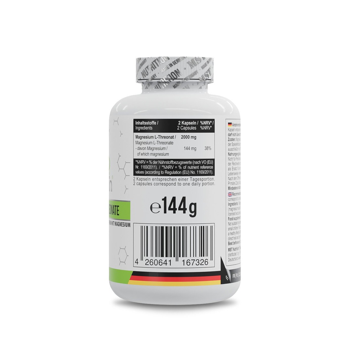 L-треонат магния MST Nutrition Magnesium L-Threonate 1000 mg, 120 капсул для нервной системы. Фото 2