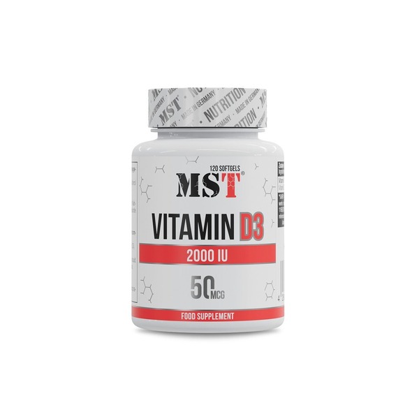 Витамин D3 MST Nutrition Vitamin D3 2000 IU, 120 капсул