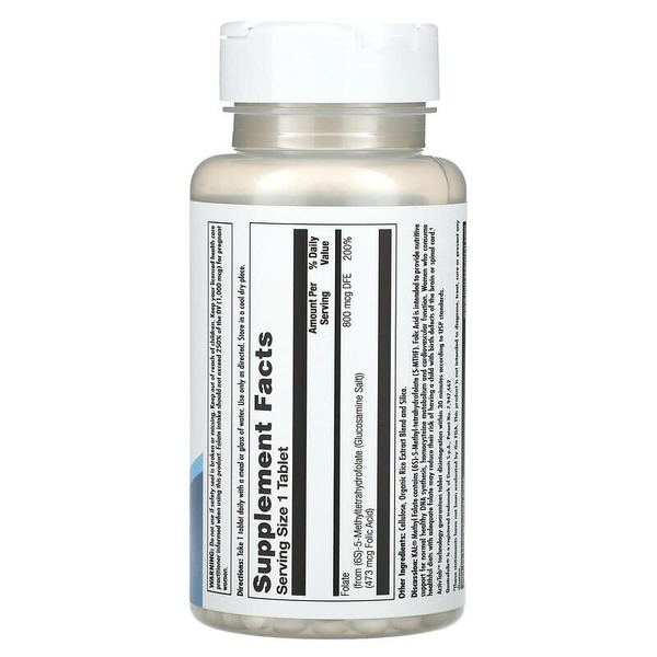Фолієва кислота KAL Methyl Folate 800 mcg, 90 таблеток. Фото 2