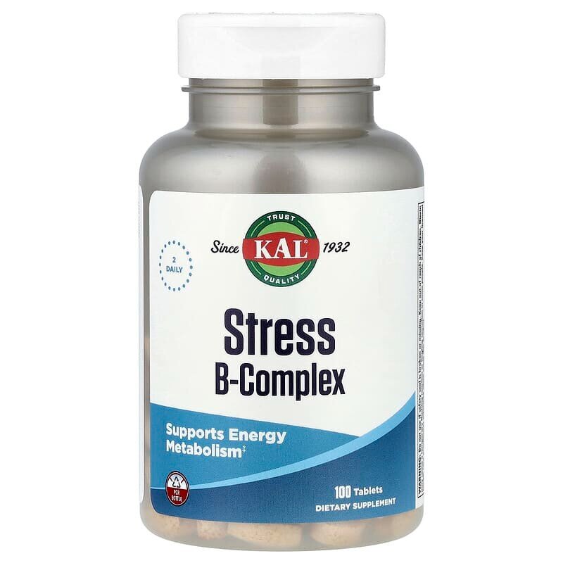 Вітаміни та мінерали KAL Stress B-Complex, 100 таблеток