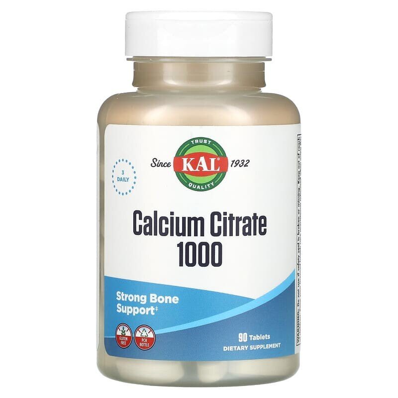Кальцій цитрат KAL Calcium Citrate 1000 mg, 90 таблеток