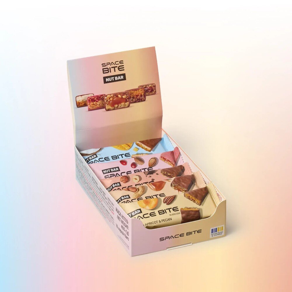 Блок батончиков Spacefood Space Bite Nut Bar MIX, 10*40 грамм