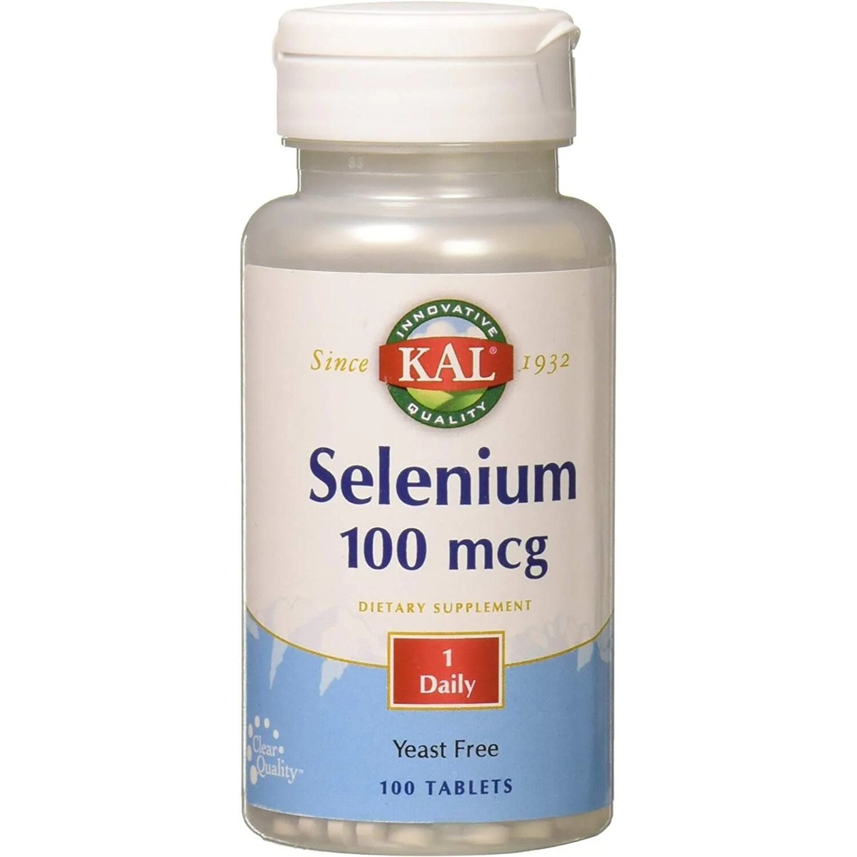 Селен KAL Selenium 100 mcg Yeast Free, 100 таблеток без дріжджів