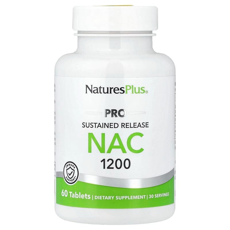 N-ацетил-L-цистеїн Natures Plus PRO NAC 1200 mg, 60 таблеток