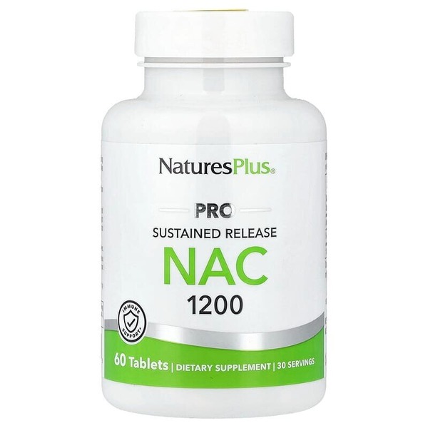 N-ацетил-L-цистеїн Natures Plus PRO NAC 1200 mg, 60 таблеток