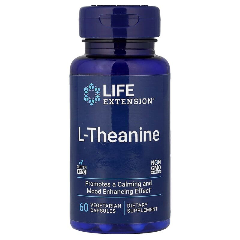 Тианин Life Extension L-Theanine 100 mg, 60 вегакапсул