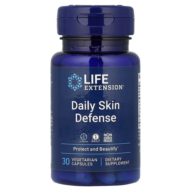 Комплекс для шкіри Life Extension Daily Skin Defense, 30 вегакапсул