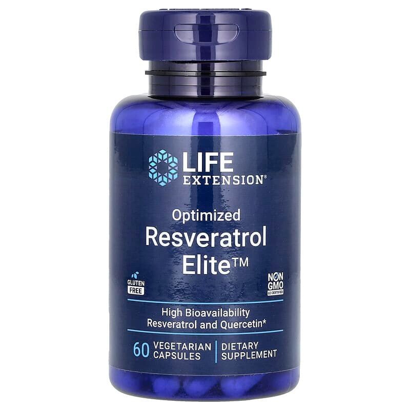 Натуральна добавка Life Extension Resveratrol Elite, 30 вегакапсул
