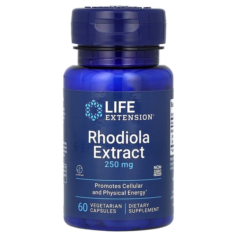Экстракт радиолы Life Extension Rhodiola Extract 250 mg, 60 вегакапсул