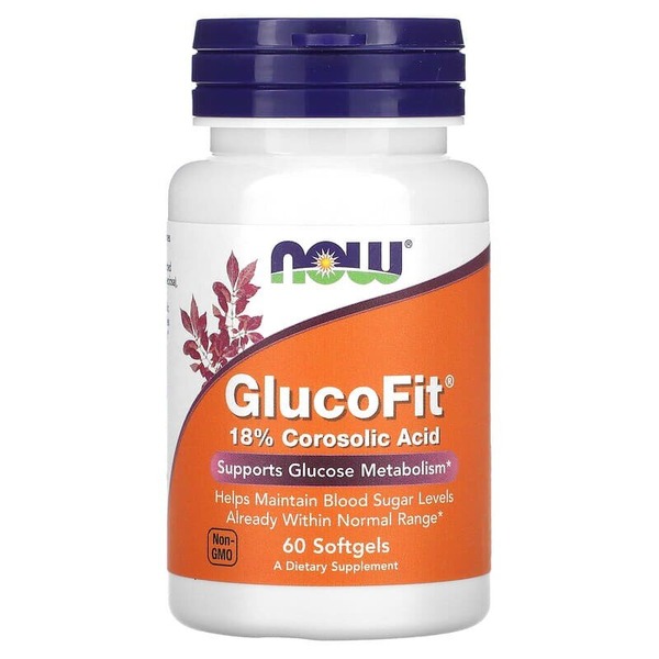 Экстракт листьев банабы NOW GlucoFit, 60 капсул