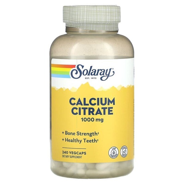 Вітаміни та мінерали Solaray Calcium Citrate, 1000 mg