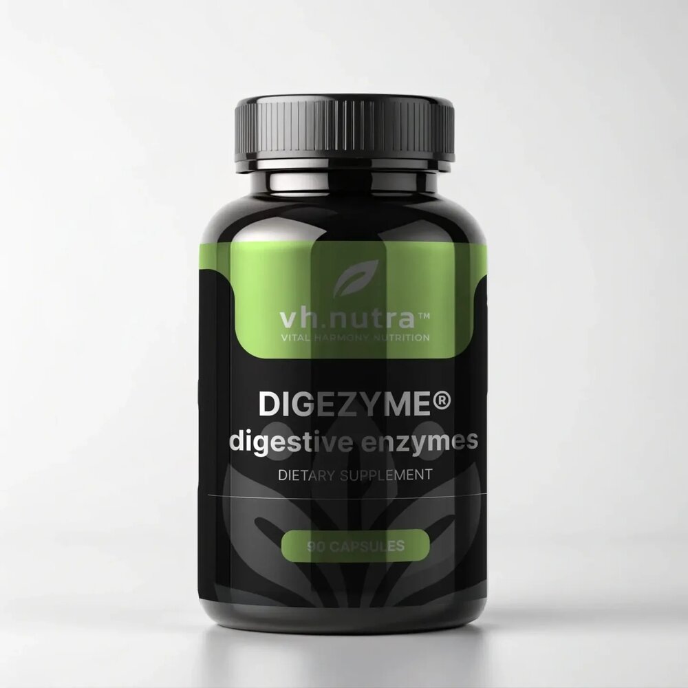 Мультиензимний комплекс VitalHarmony DigeZyme, 90 капсул для травлення
