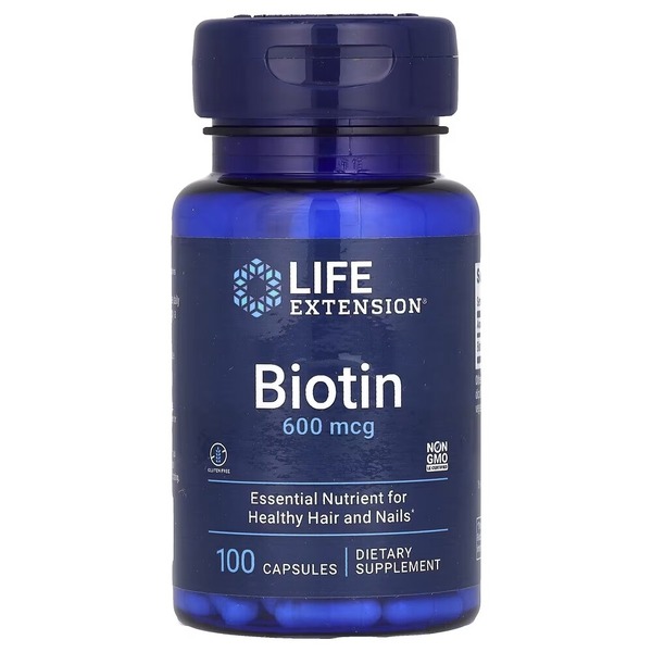 Біотин Life Extension Biotin 600 mg, 100 капсул