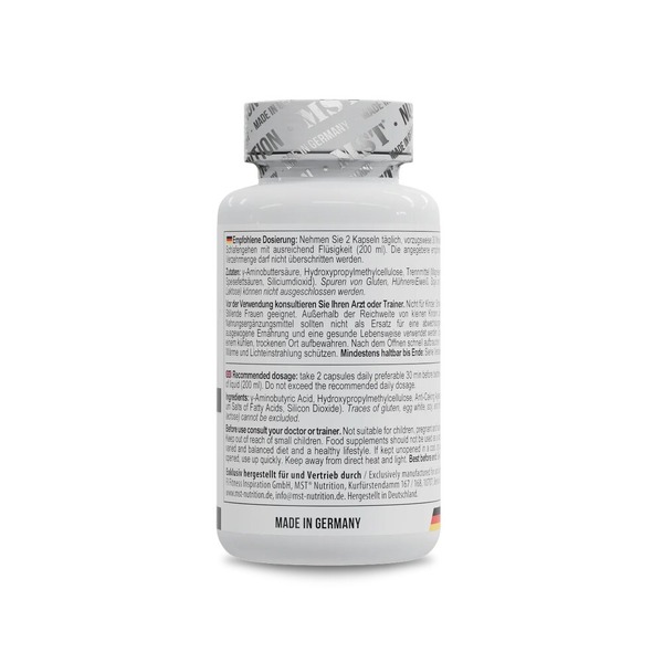 Гамма-аминомасляная кислота MST Nutrition GABA 1000, 90 капсул. Фото 3