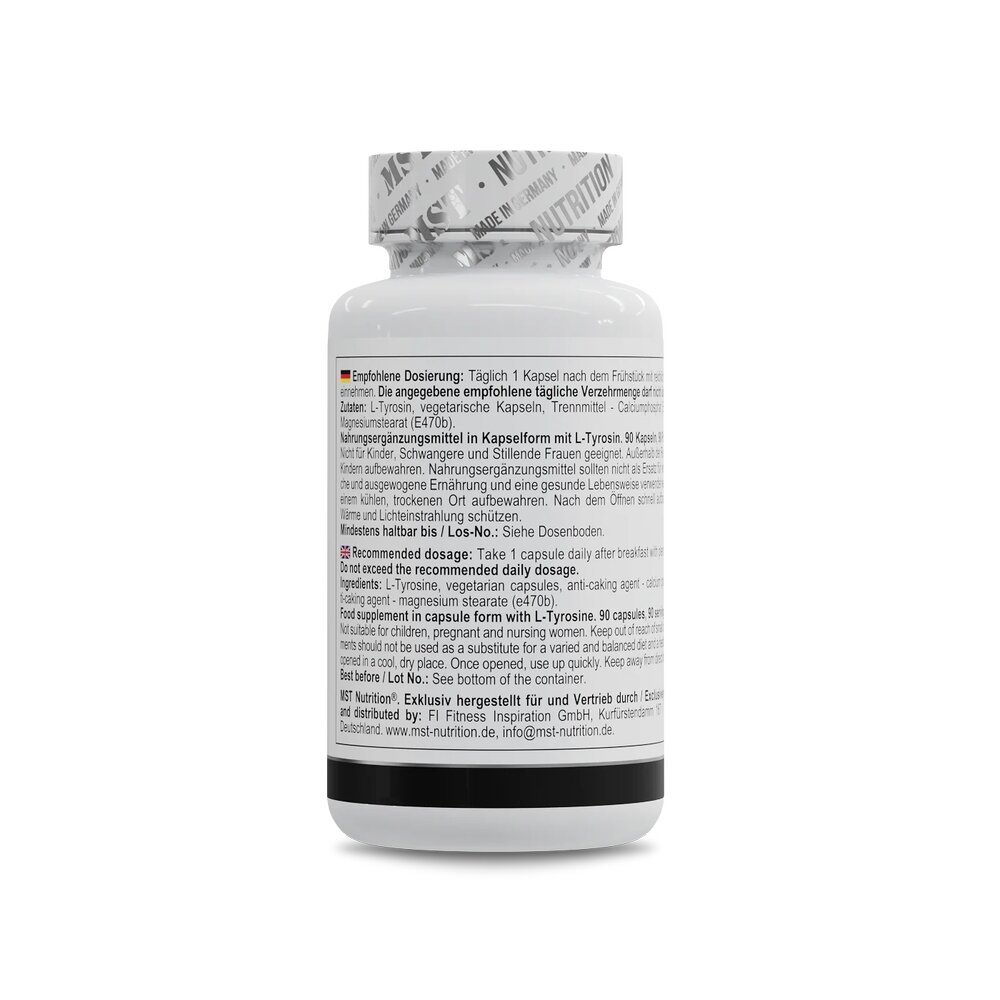 Тирозин MST Nutrition L-Tyrosine 500 mg, 90 вегакапсул. Фото 3