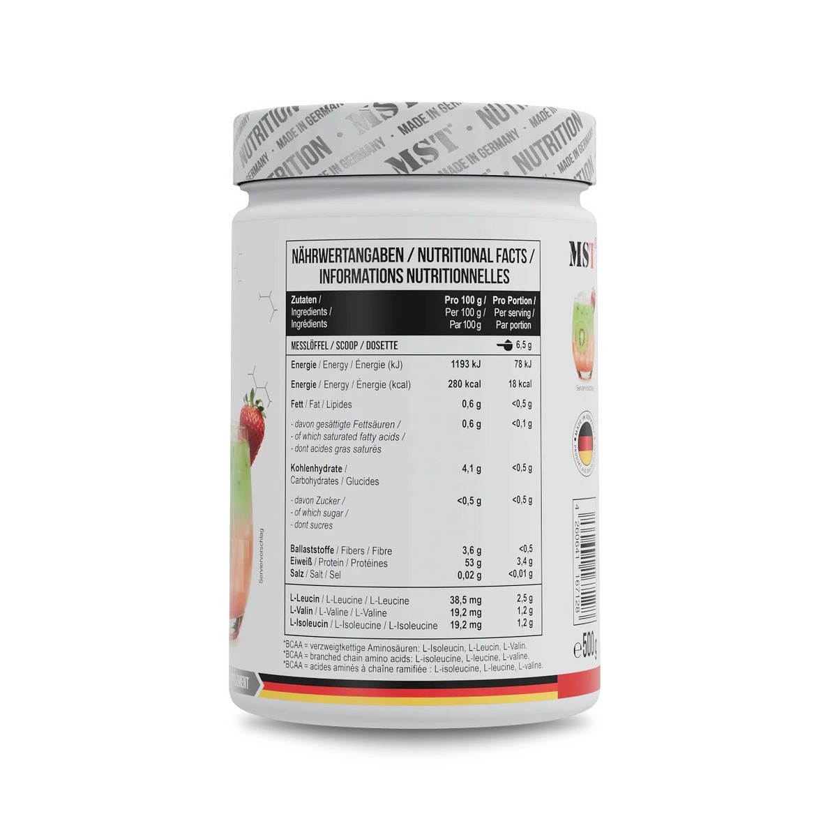 Амінокислоти MST Nutrition BCAA ZERO, 500 грам. Фото 8