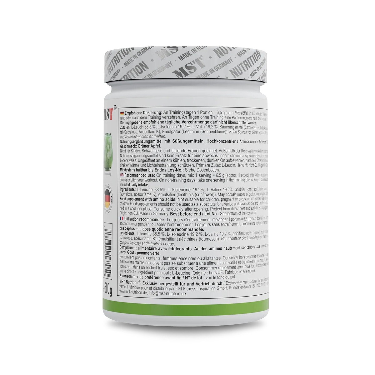 Амінокислоти MST Nutrition BCAA ZERO, 500 грам. Фото 6
