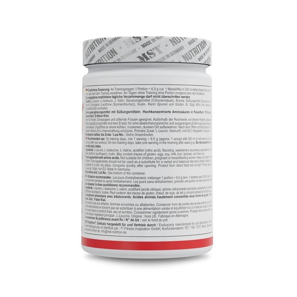 Амінокислоти MST Nutrition BCAA ZERO, 500 грам. Фото 9