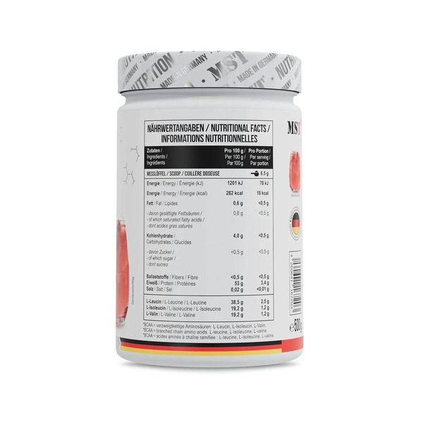 Амінокислоти MST Nutrition BCAA ZERO, 500 грам. Фото 2