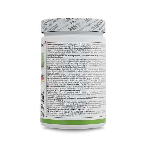 Амінокислоти MST Nutrition BCAA ZERO, 500 грам. Фото 6