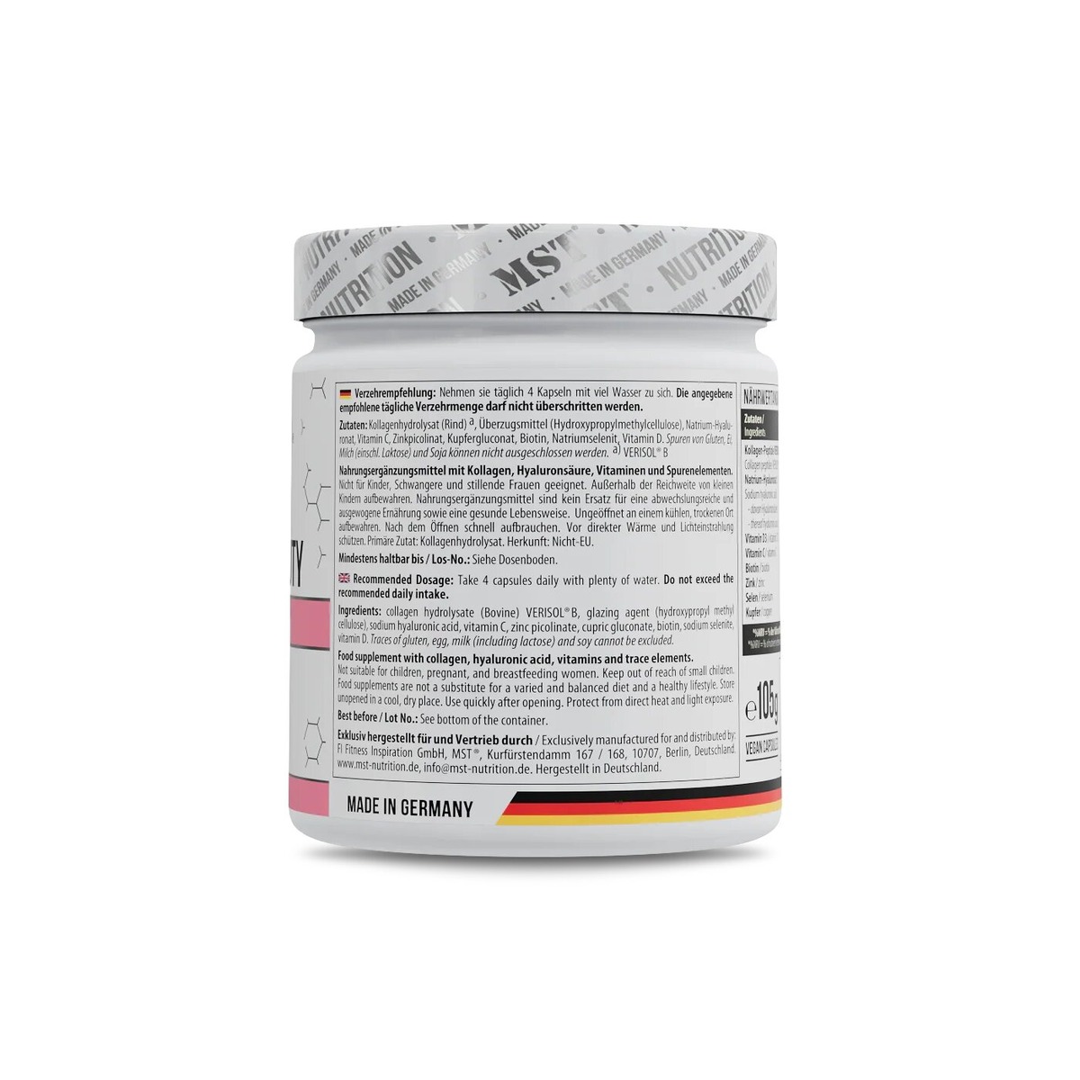 Колагенові пептиди MST Nutrition Skin Beauty Formula, 120 капсул. Фото 3