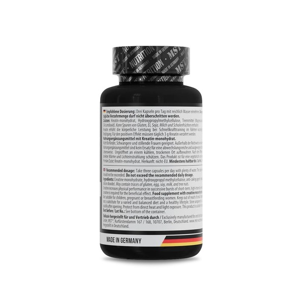 Моногідрат креатину MST Nutrition Creatine Monohydrate, 90 капсул. Фото 3