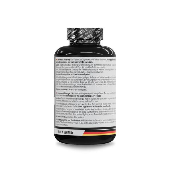 Моногидрат креатина MST Nutrition Creatine Monohydrate, 300 капсул. Фото 3