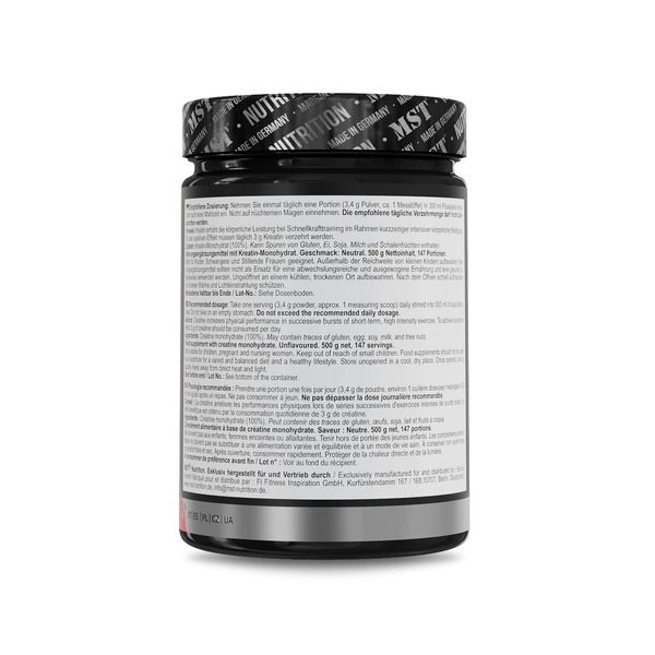 Моногідрат креатину MST Nutrition Creatine Monohydrate, 500 грам. Фото 3