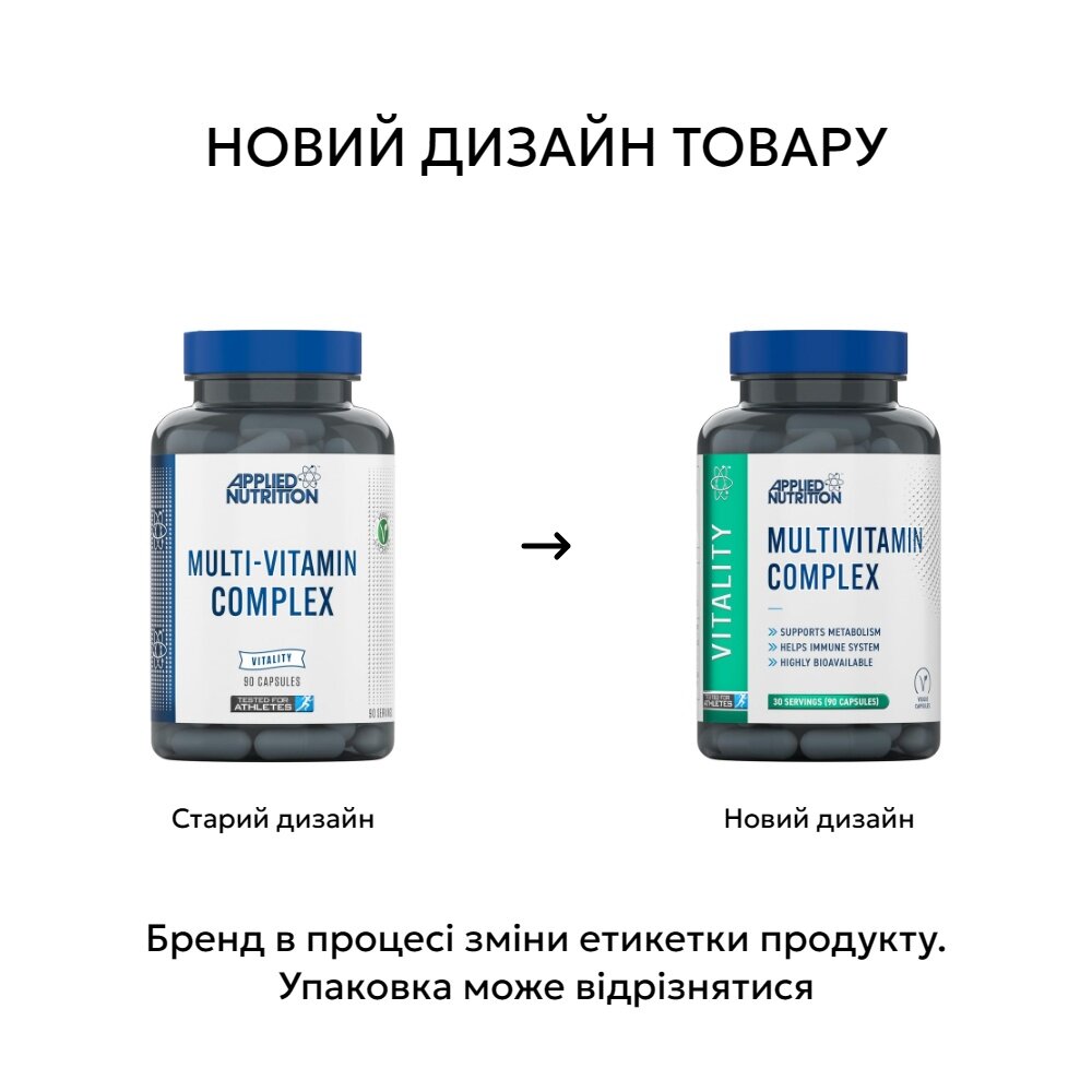 Витамины и минералы Applied Nutrition Multi-Vitamin Complex, 90 таблеток. Фото 3