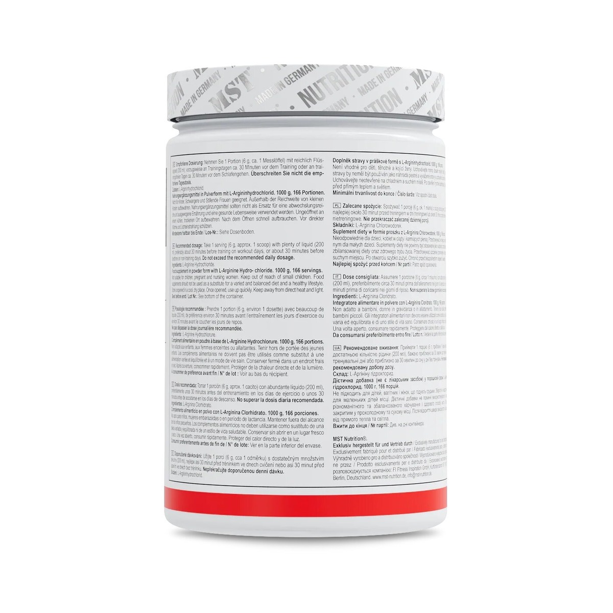 Аргінін MST Nutrition Arginine HCL, 1 кг. Фото 3