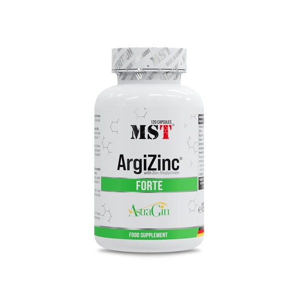 L-аргінін, цинк MST Nutrition ArgiZinc Forte, 120 капсул для підтримки загального самопочуття