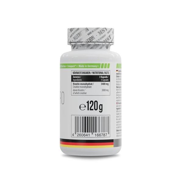 Креатин моногидрат MST Nutrition Creatine PRO Creapure, 90 капсул. Фото 2