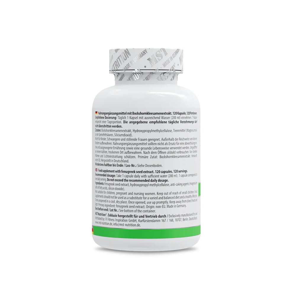 Екстракт пажитника MST Nutrition Fenugreek, 120 капсул. Фото 3